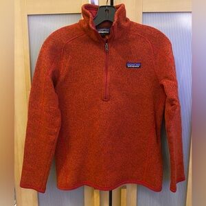 Patagonia better sweater fleece pullover in orange color Size XS